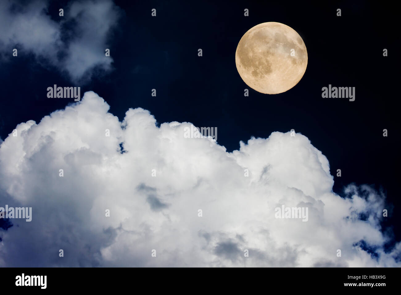 full moon on night sky Stock Photo - Alamy