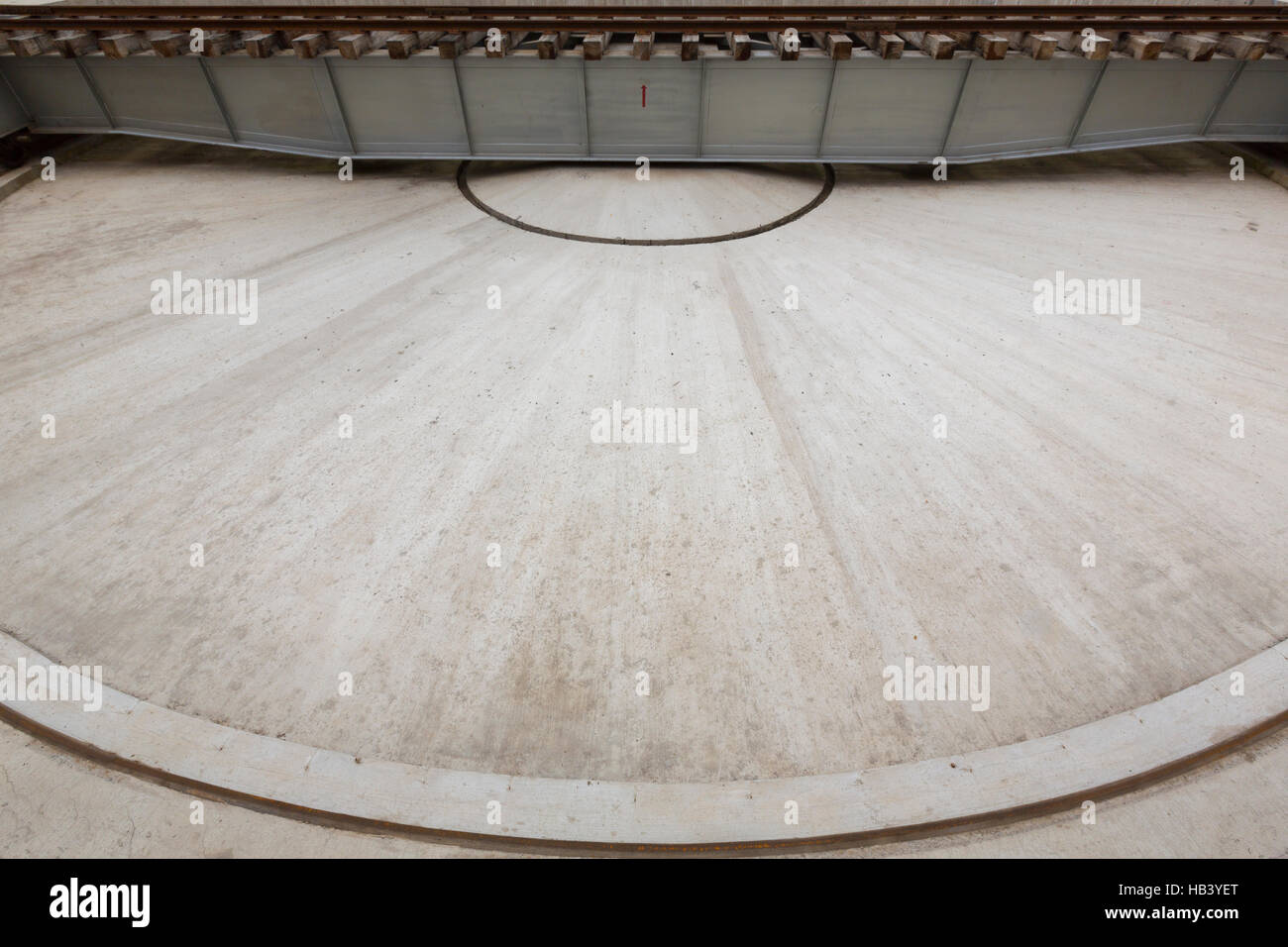 Detail of the floor of the train station in Otavalo, Ecuador Stock Photo