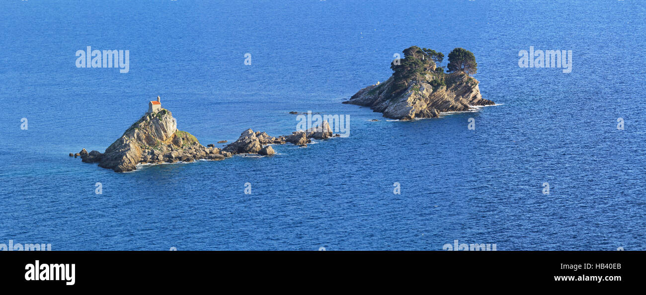 Two remote islands Stock Photo