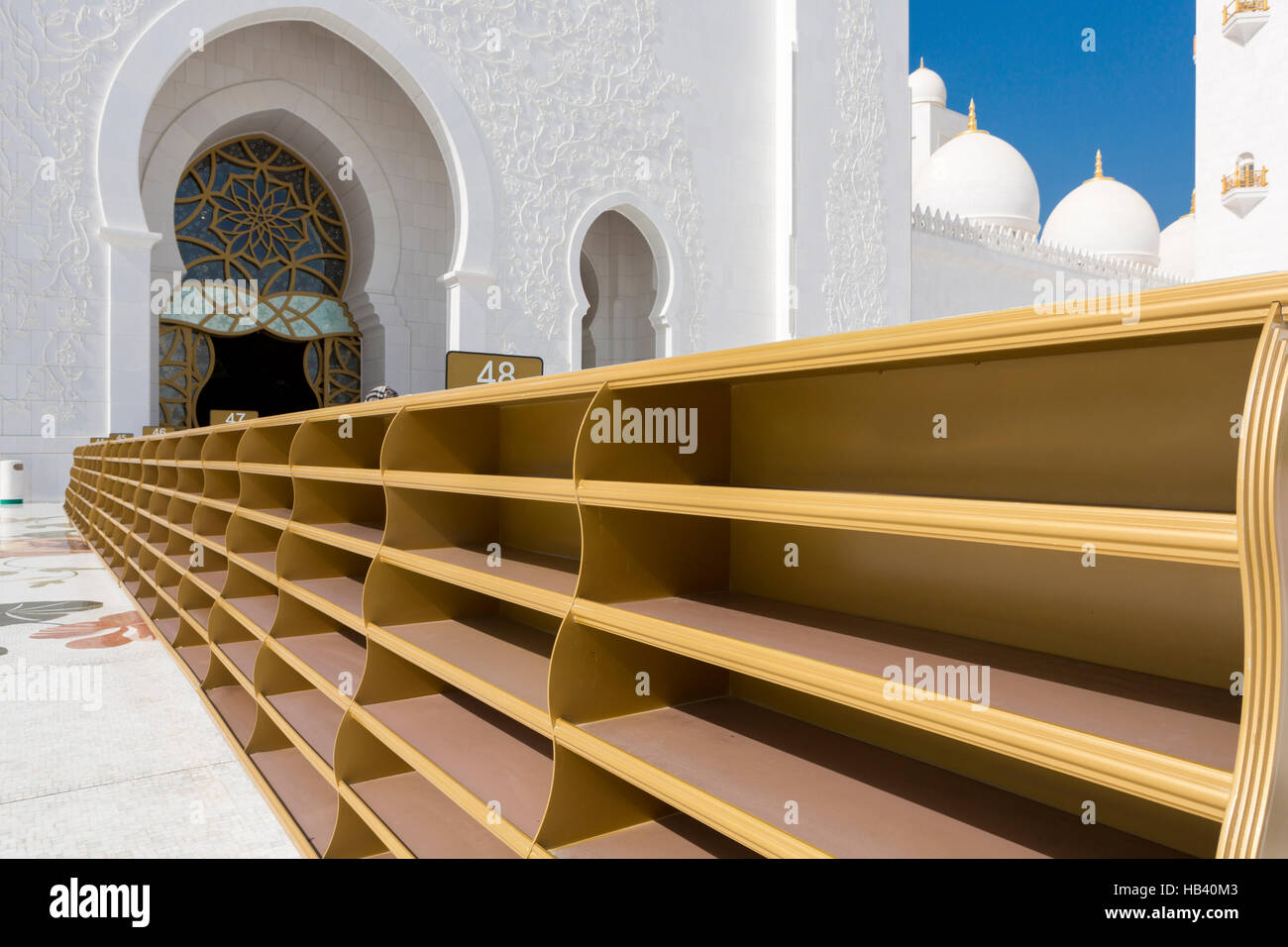 Sheikh Zayed Mosque in Abu Dhabi Stock Photo