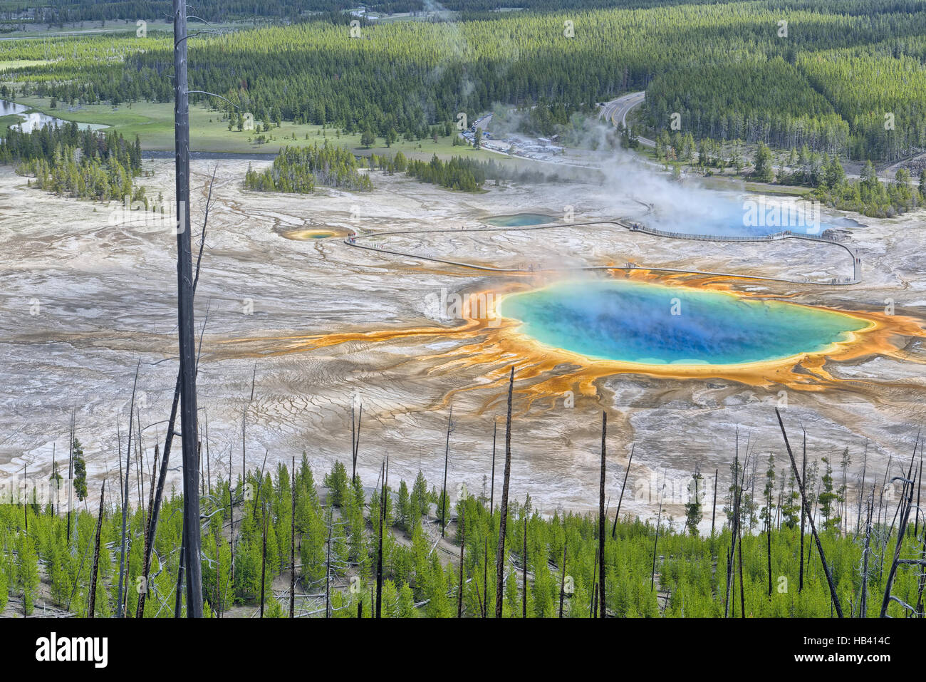 Grand Prismatic Spring Stock Photo Alamy