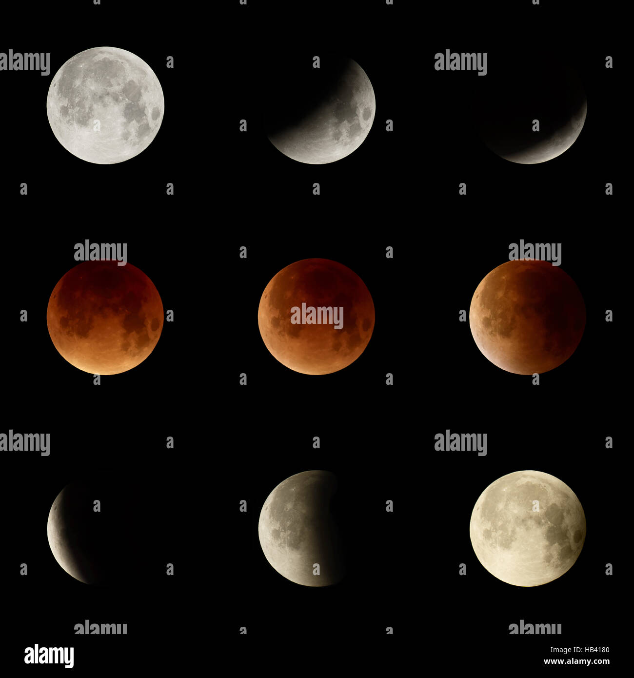 Matrix Display Moon Graph Lunar Eclipse Matrix Stock Photo - Alamy