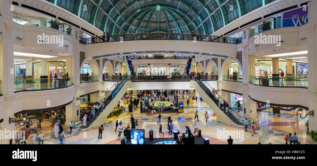 Interior of the Mall of the Emirates in Dubai Stock Photo