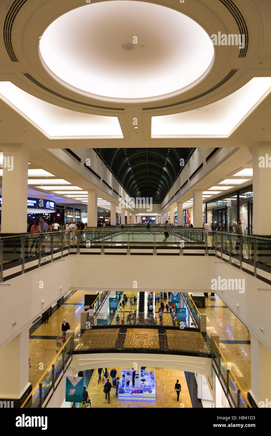 Interior of the Mall of the Emirates in Dubai Stock Photo