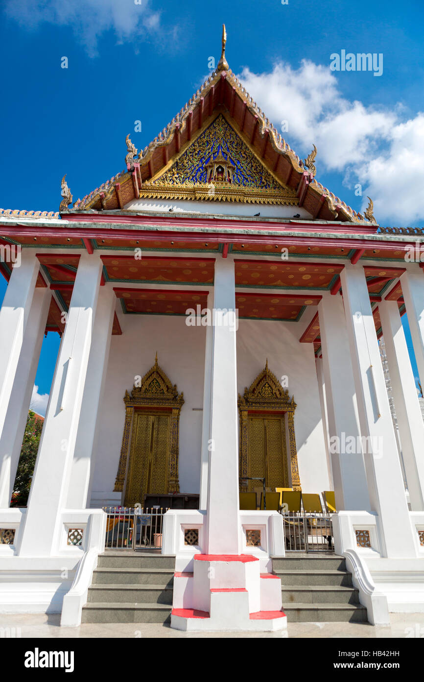 Famous marble temple in Bangkok - Thailand Stock Photo