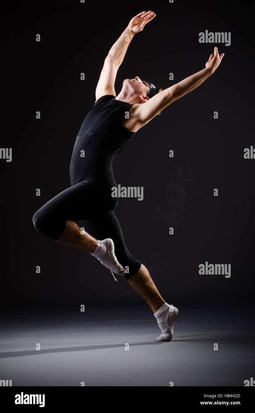 Young man training for ballet dances Stock Photo Alamy