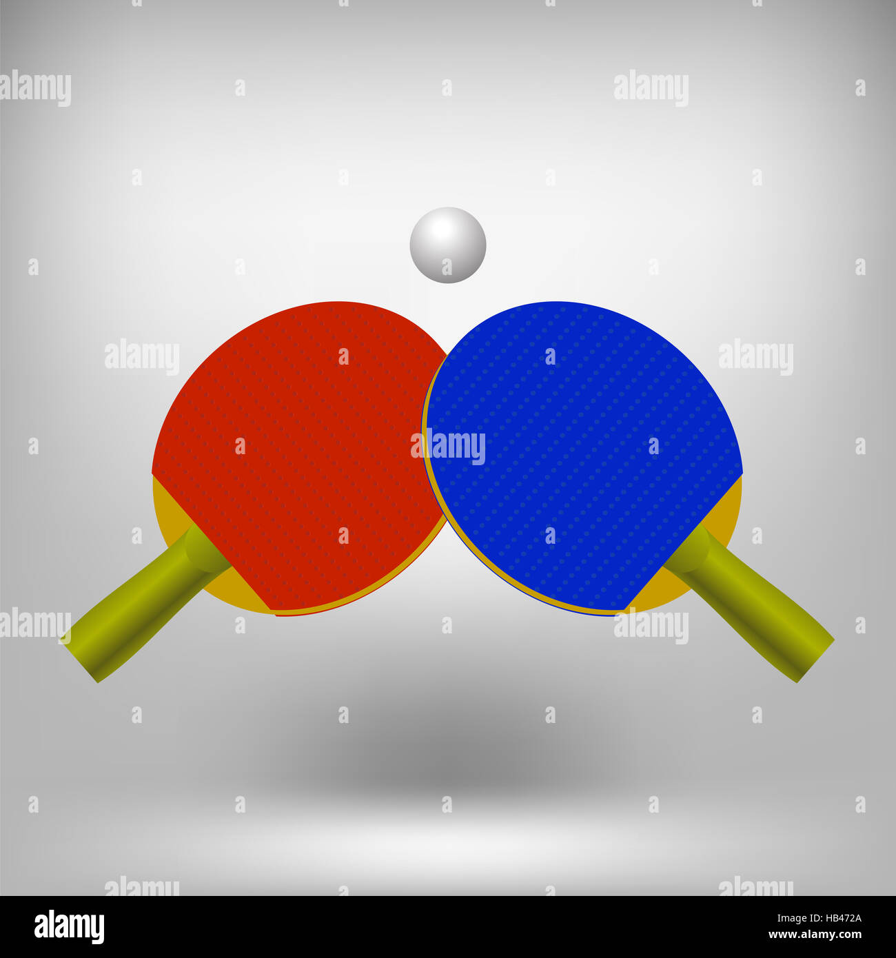 Two Ping Pong Rackets Stock Photo