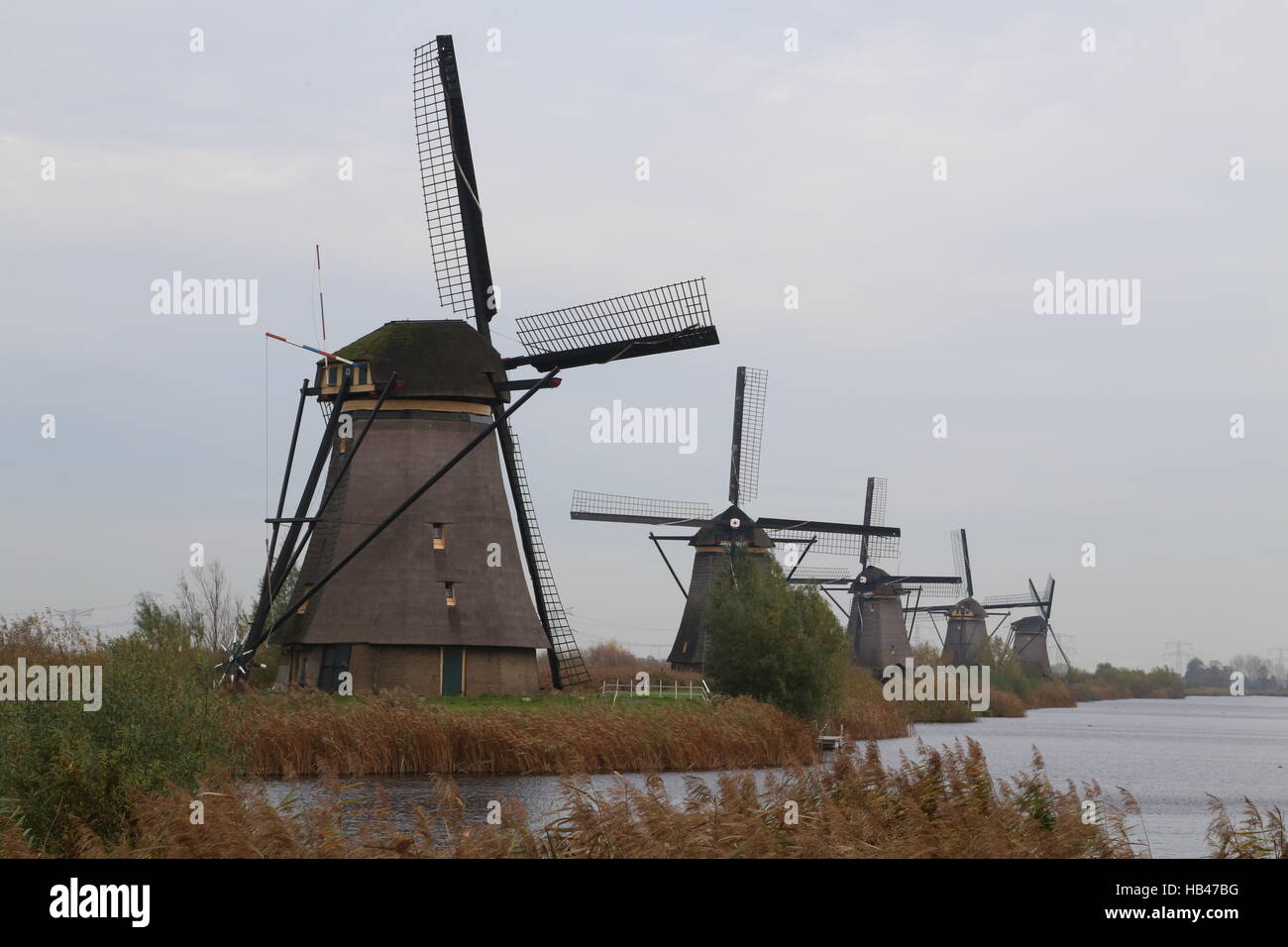 windmill Kinderdijk Stock Photo