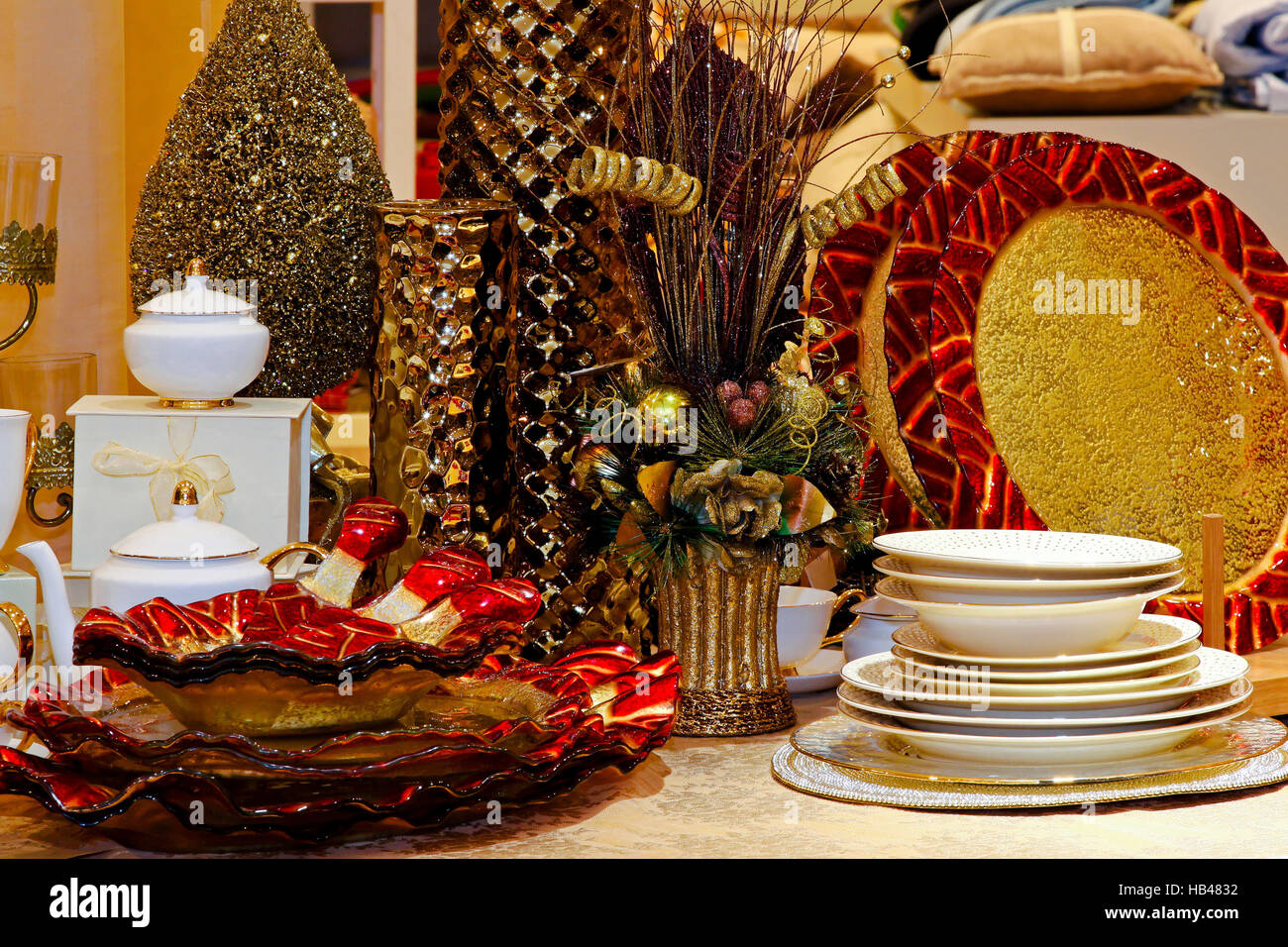 Christmas table Stock Photo