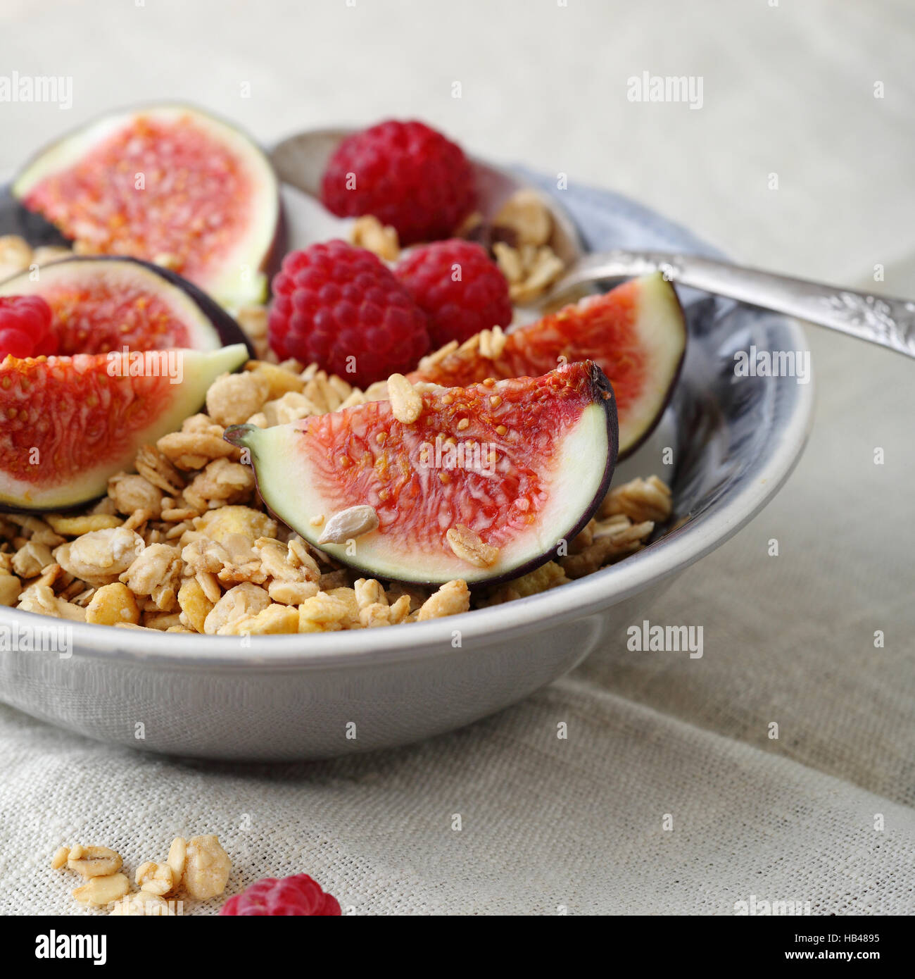 breakfast bowl with fruits, healthy eating Stock Photo