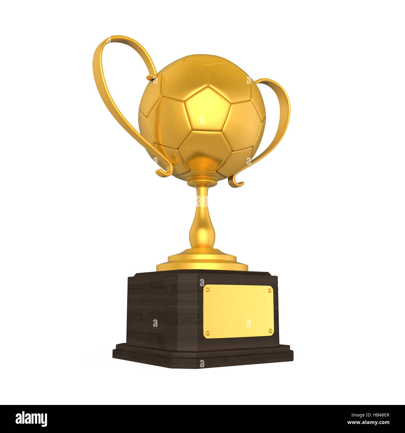 Golden Soccer Trophy Stock Photo - Alamy