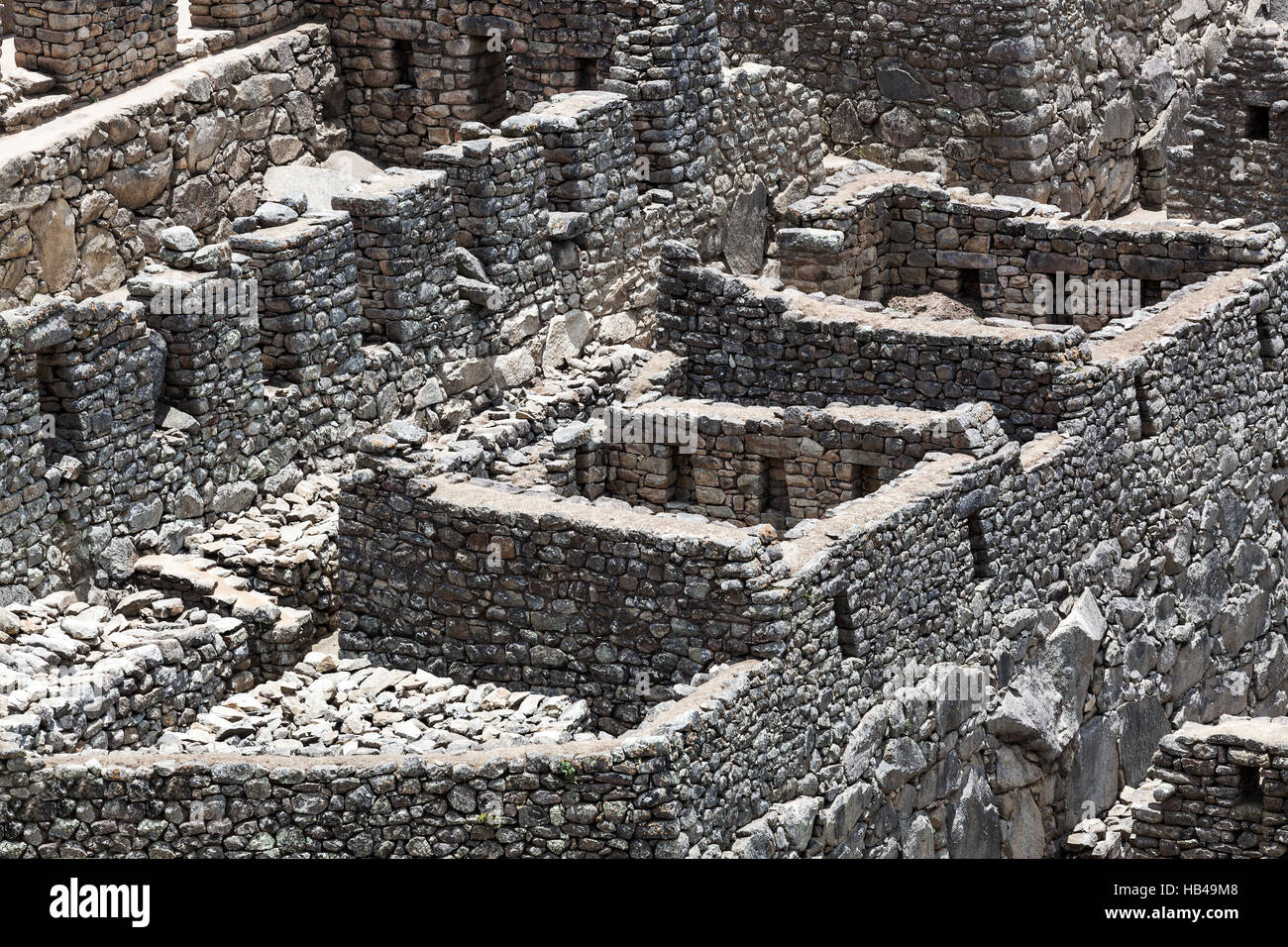 walls and houses to Machu Picchu Stock Photo - Alamy
