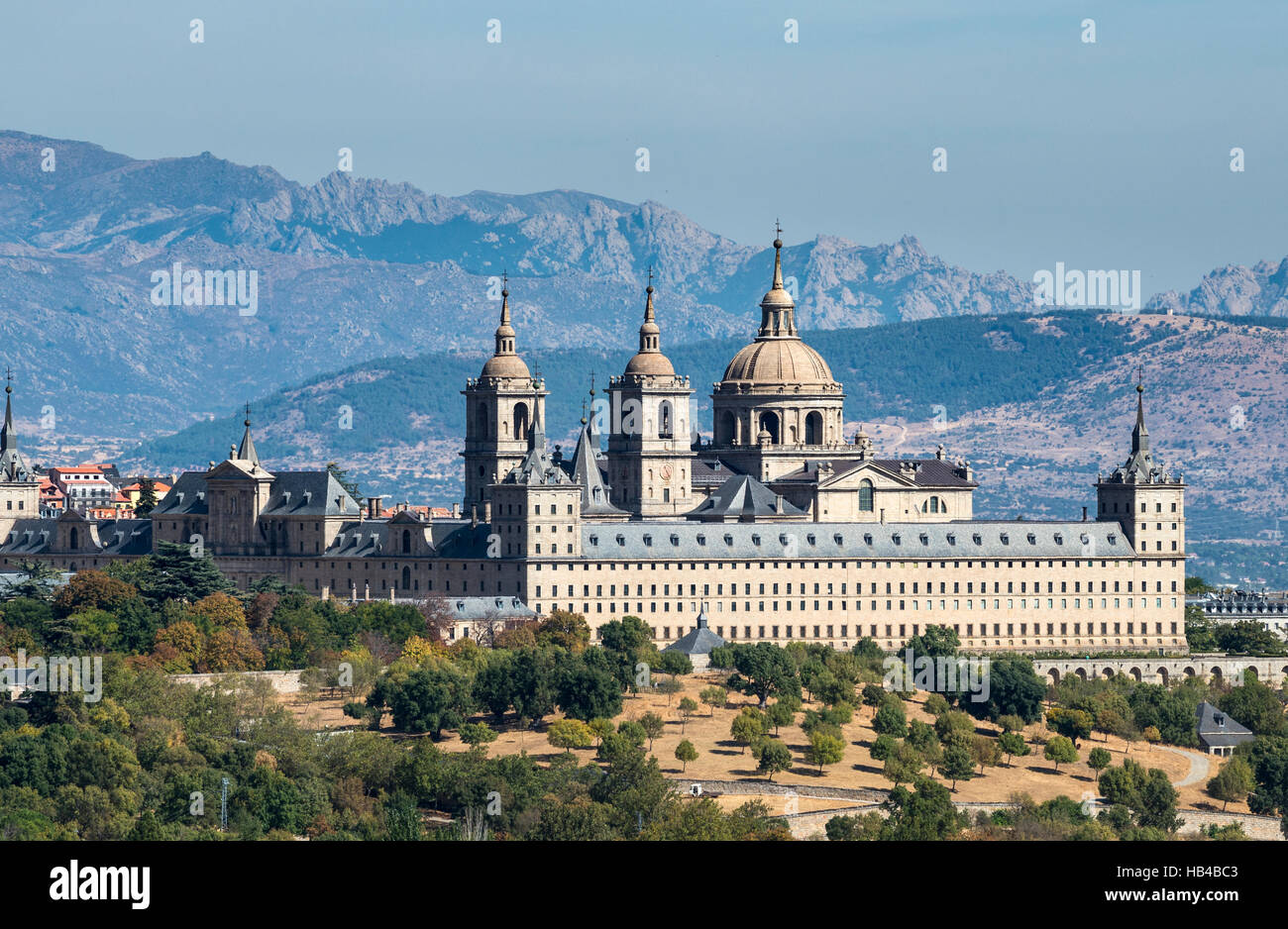 The Monastery of San Lorenzo de El Escorial, Comunidad de Madrid, Spain. Stock Photo