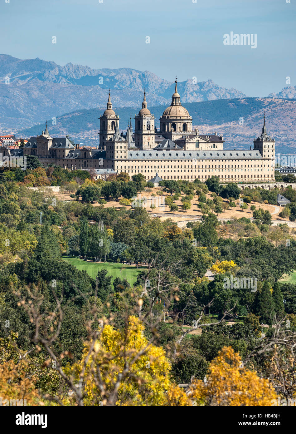 The Monastery of San Lorenzo de El Escorial, Comunidad de Madrid, Spain. Stock Photo