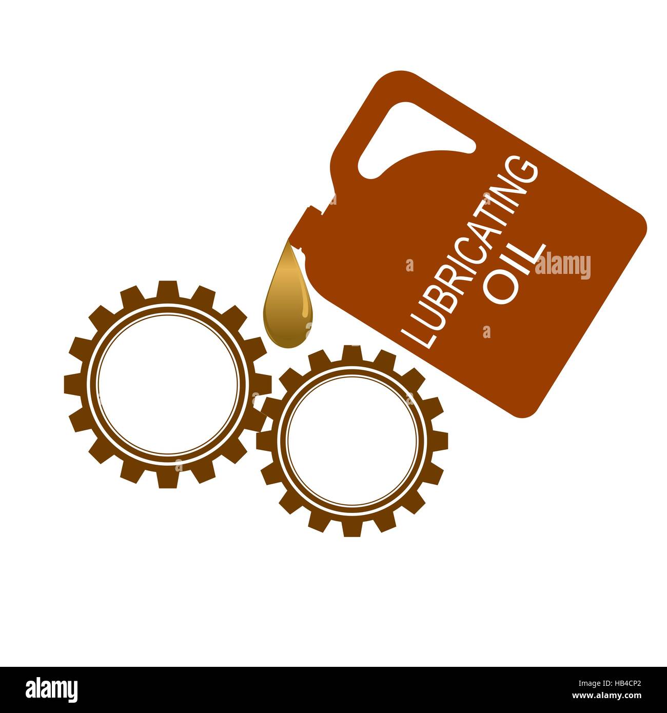Grease gear lubricating oil. Illustration on white background Stock