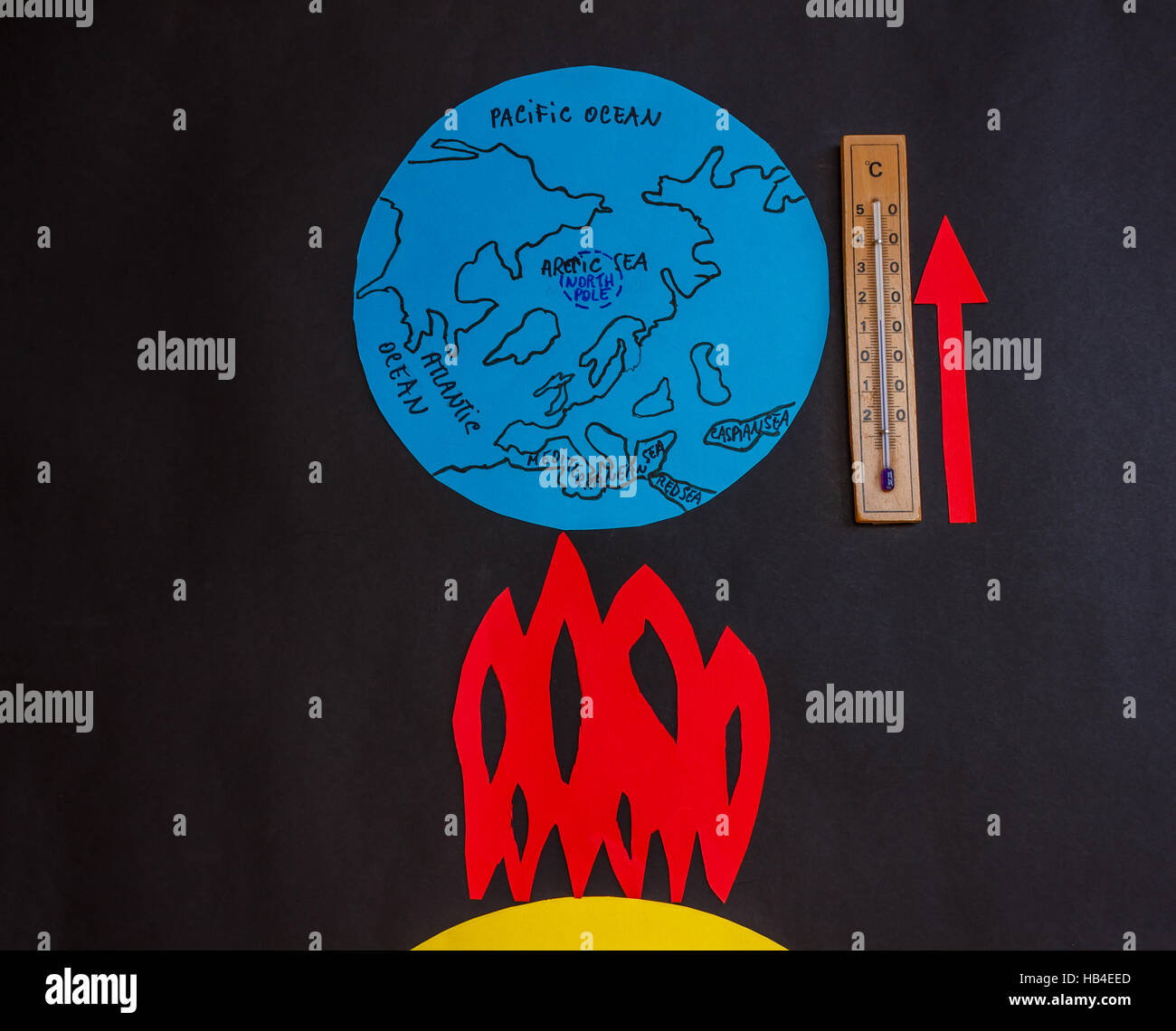 global warming of earth Stock Photo