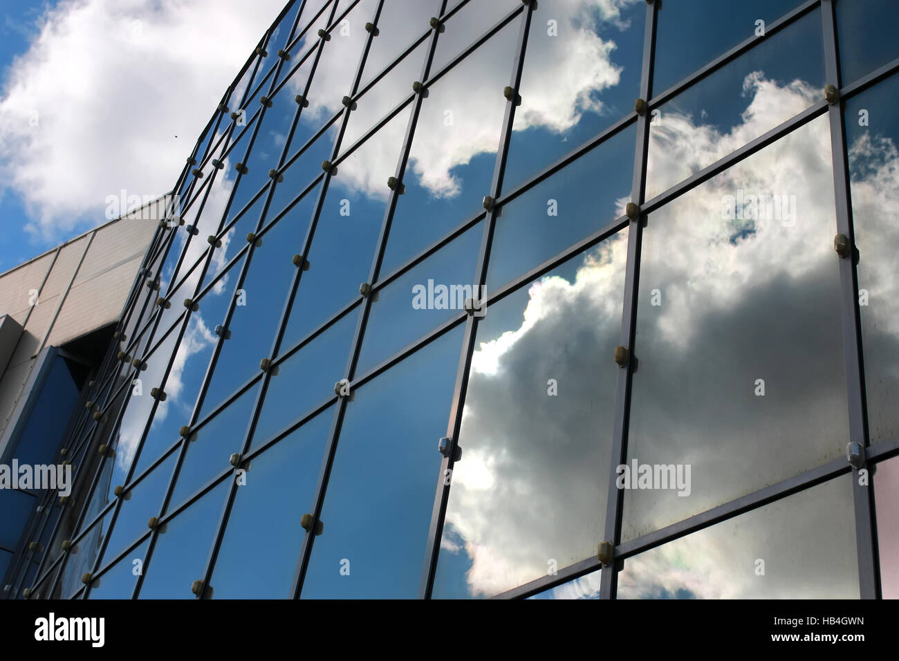 sky reflected in office building Stock Photo - Alamy