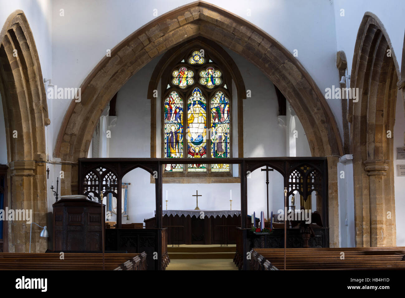 St. Denys Church, Ravensthorpe, Northamptonshire, England, UK Stock