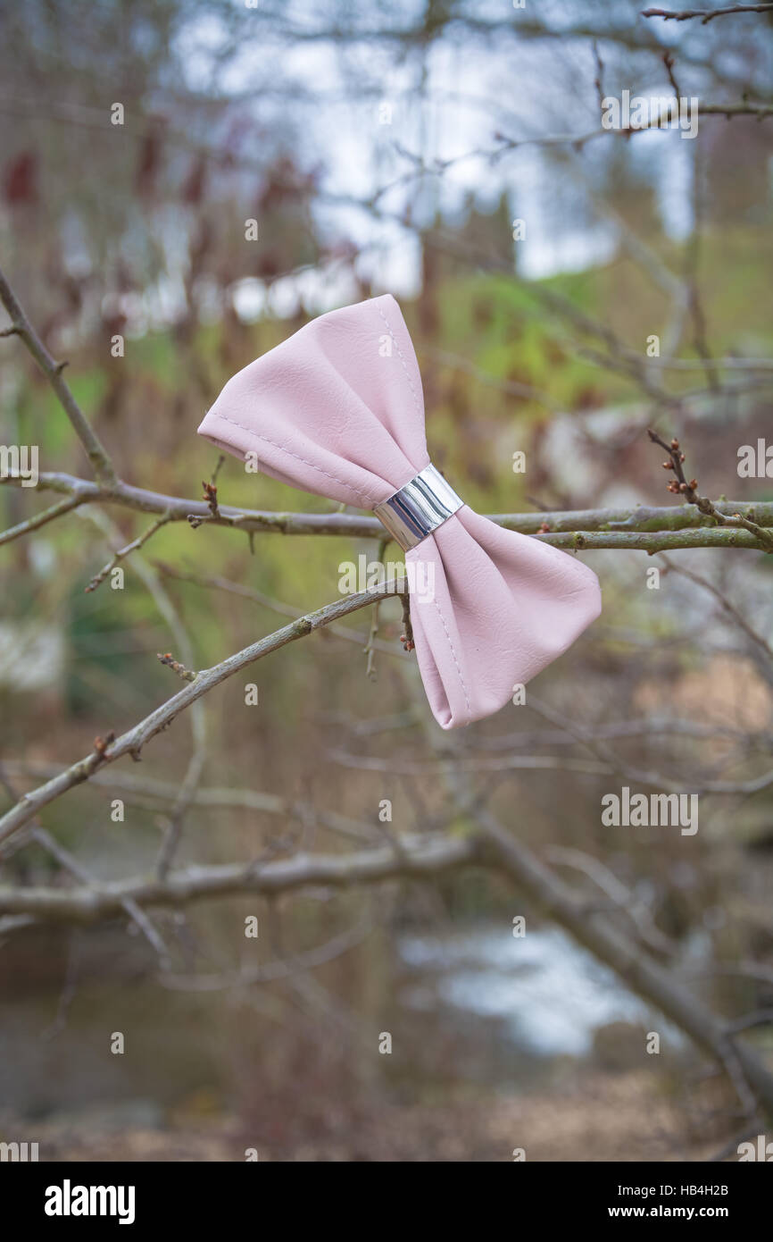 pink hair bow Stock Photo