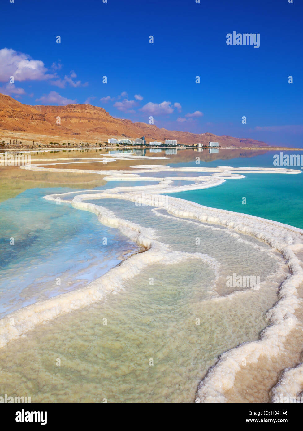 The coast of the Dead Sea Stock Photo