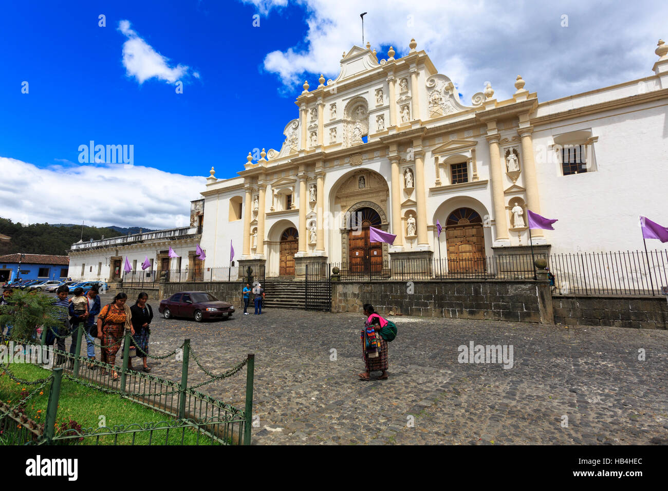 Antigua Guatemala Cathedral entrance hall in the parish of San Jos. Partly rebuilt after being destroyed by the 1773 earthquake Stock Photo