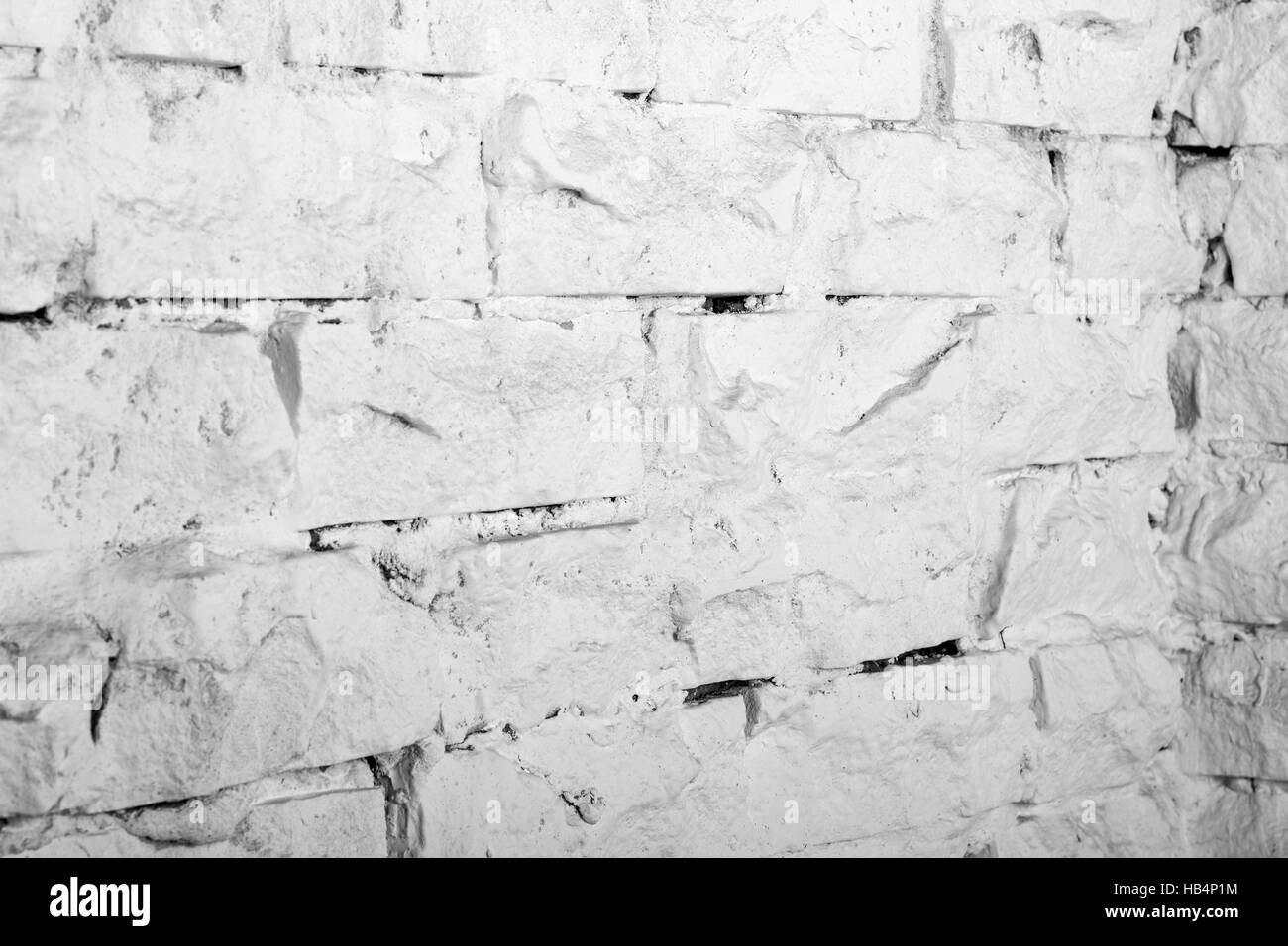 White painted brick wall closeup texture Stock Photo - Alamy