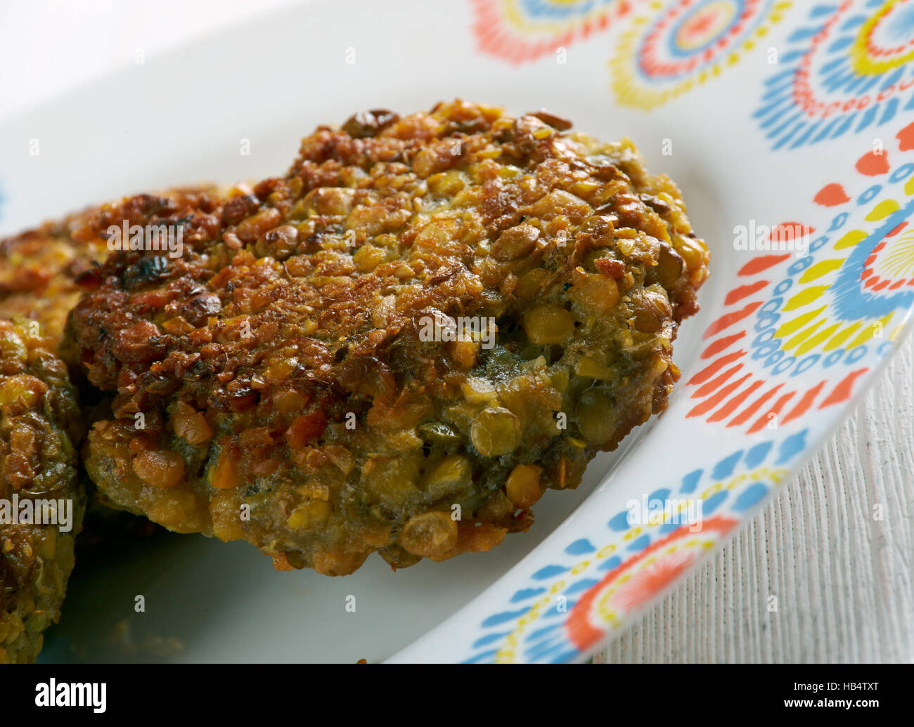 Lentil , Vegetable Fritters Stock Photo Alamy