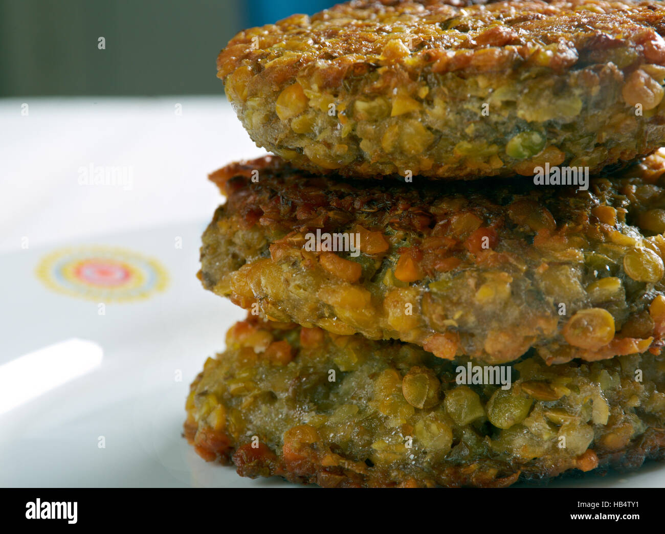 Lentil , Vegetable Fritters Stock Photo Alamy