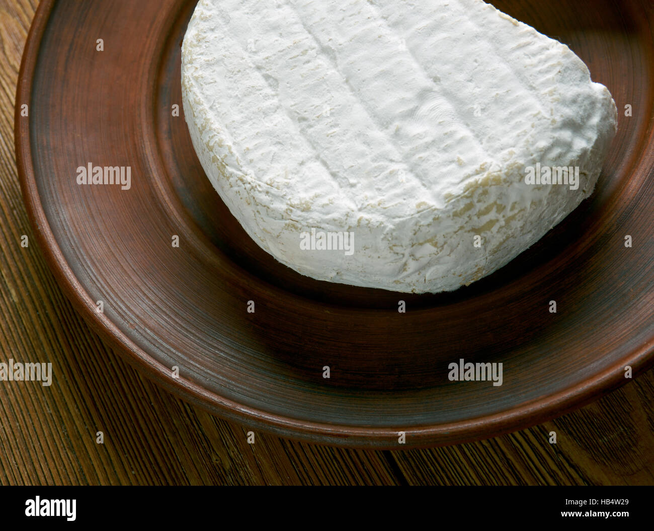 Round Brie cheese Stock Photo Alamy