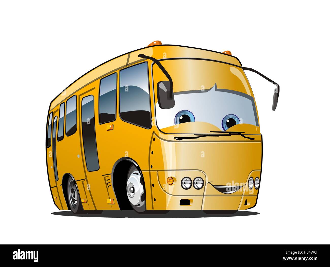 Cartoon School Bus Stock Photo