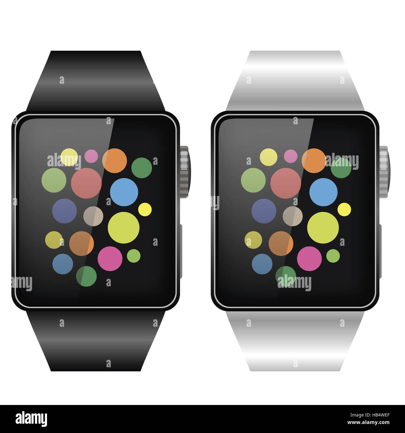 Two Smart Watches Stock Photo Alamy