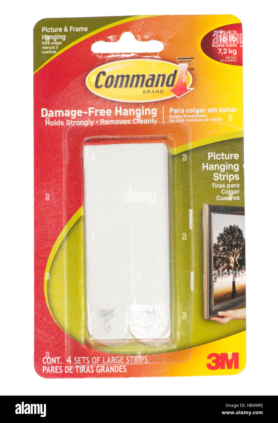 Pack Of Command Picture Hanging Strips Stock Photo