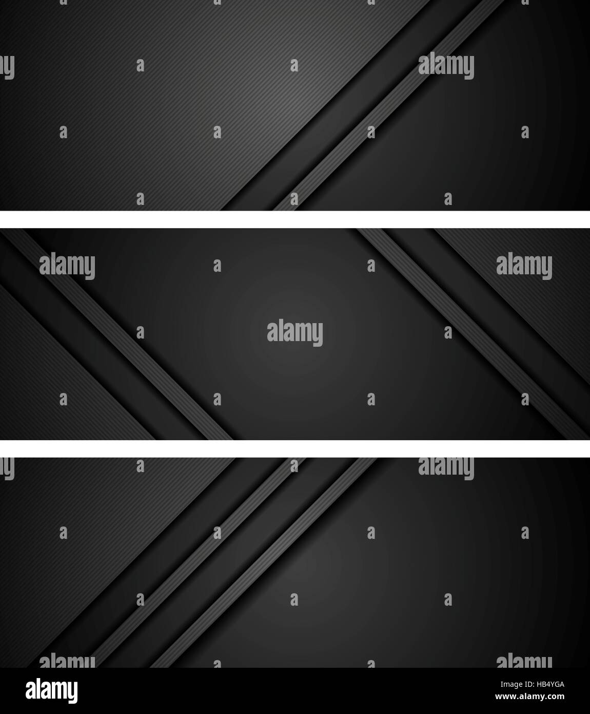 Abstract black tech concept banners Stock Photo