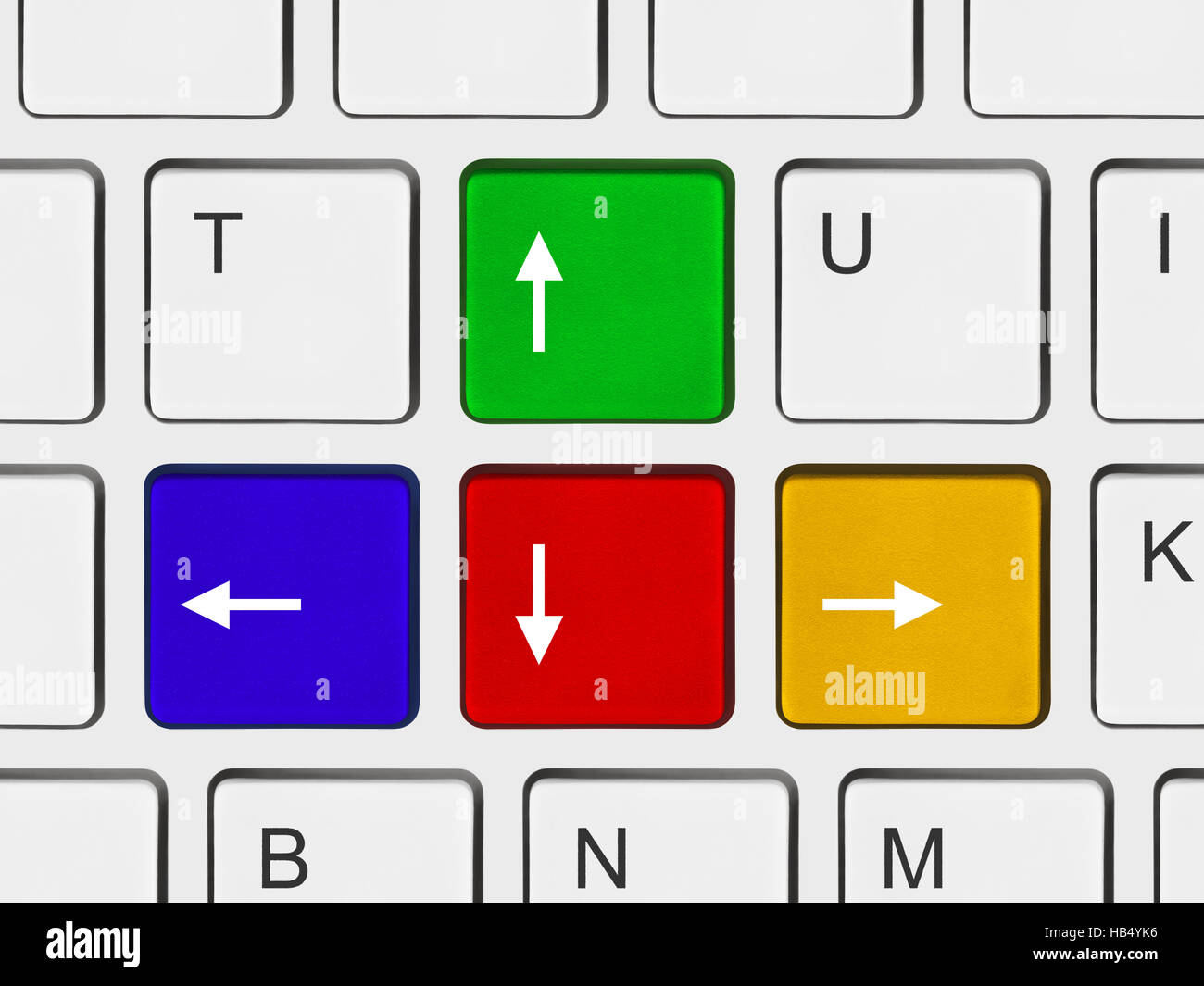 Arrows buttons on computer keyboard Stock Photo - Alamy