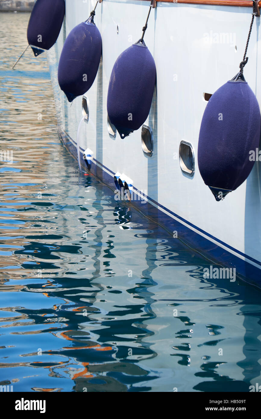 Hanging boat fenders hires stock photography and images Alamy