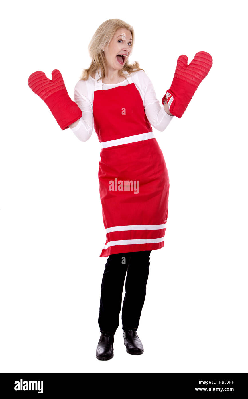 Female apron hi-res stock photography and images - Alamy