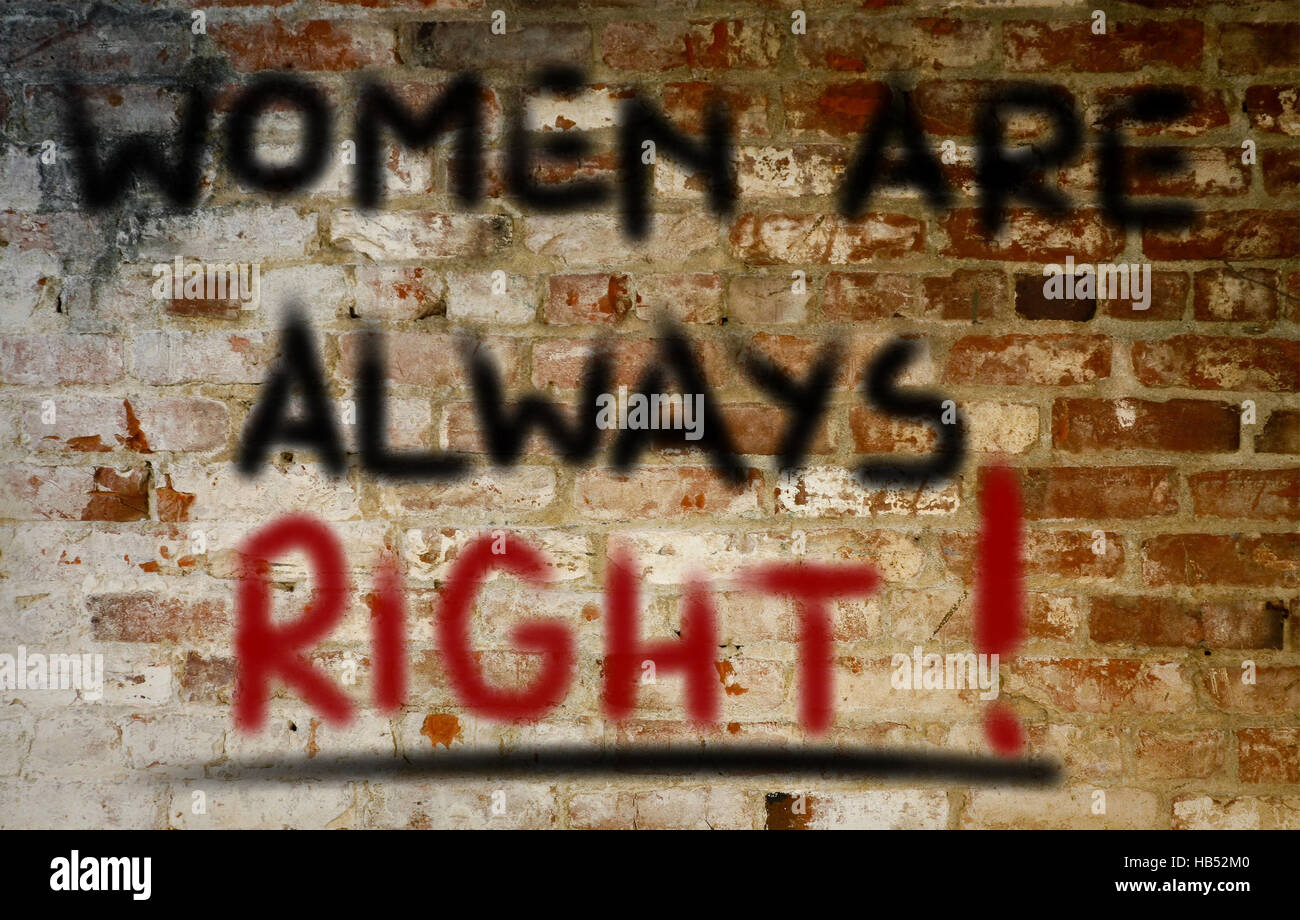 Women Are Always Right Concept Stock Photo