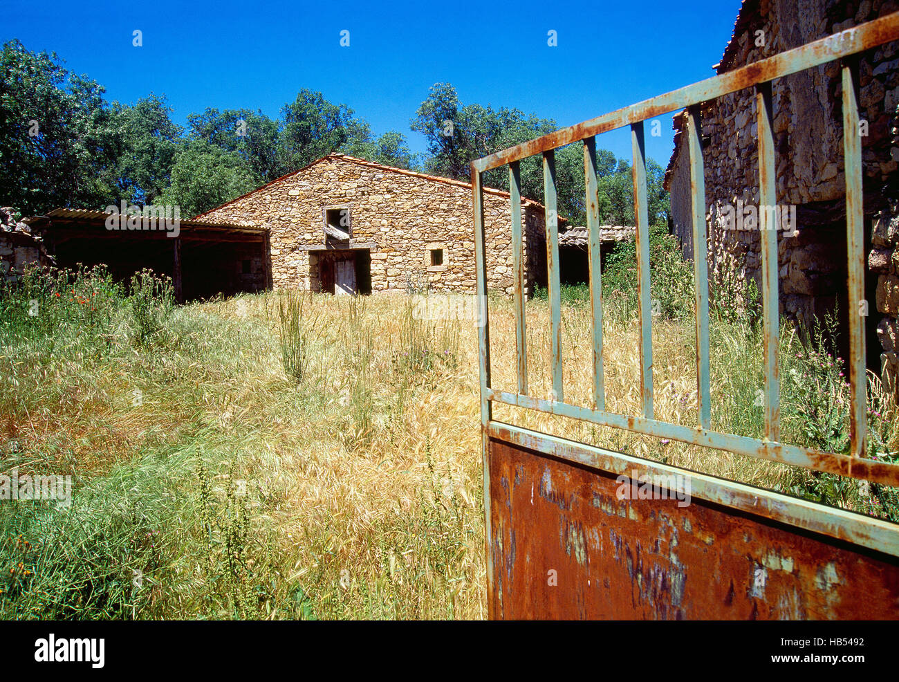 Derelict farm. Segovia province, Castilla Leon, Spain. Stock Photo