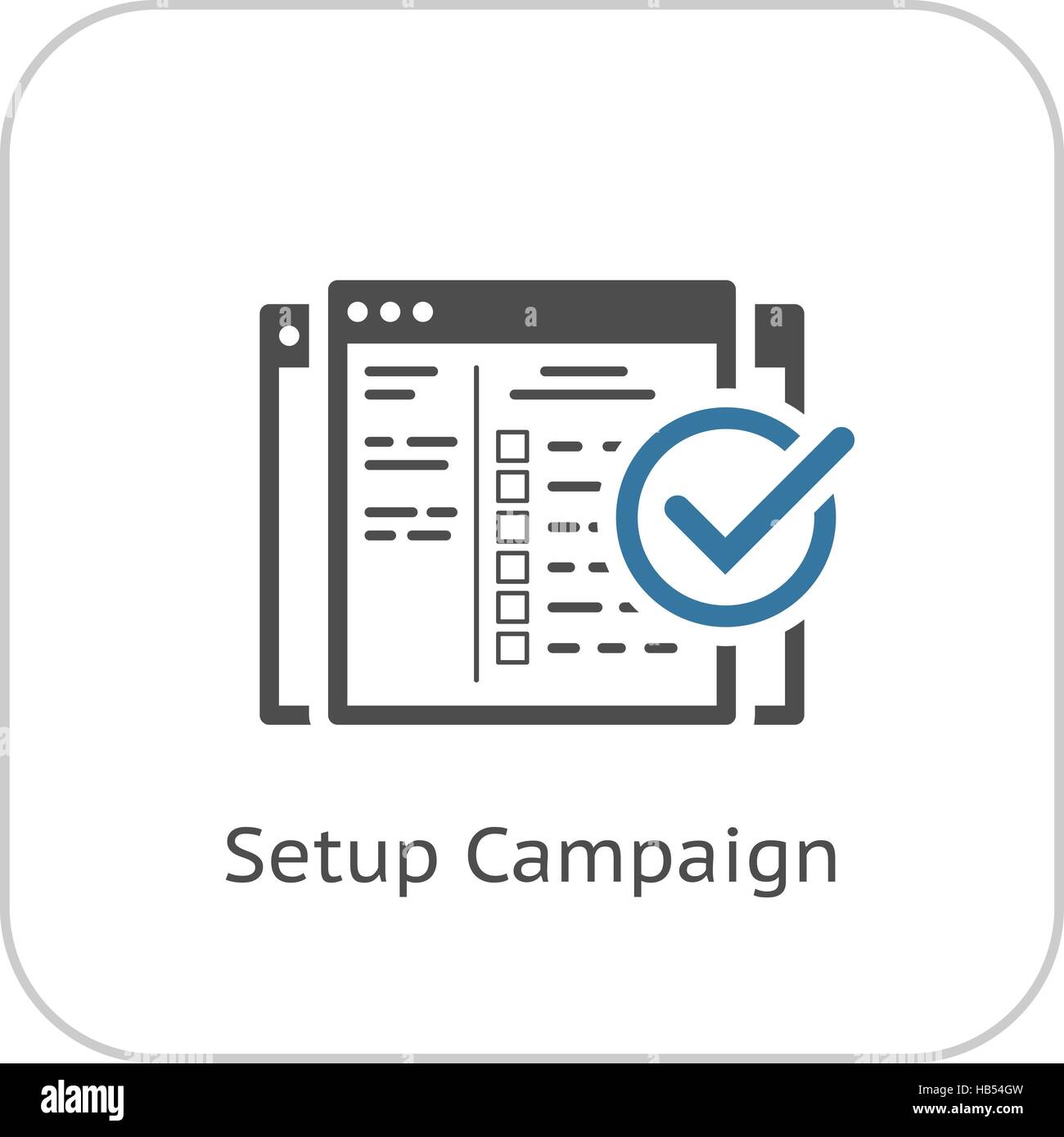 Setup Campaign Icon Flat Design Stock Vector Image Art Alamy