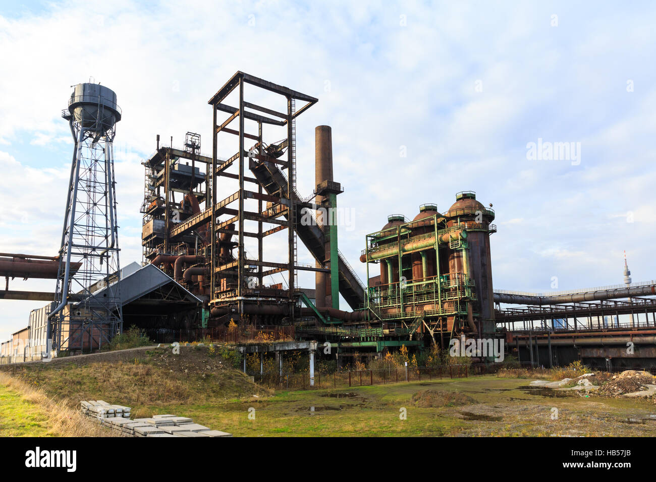 The disused Phoenix West steelworks and blast furnace ironworks, formerly part of ThyssenKrupp Steel  in Dortmund, Germany Stock Photo