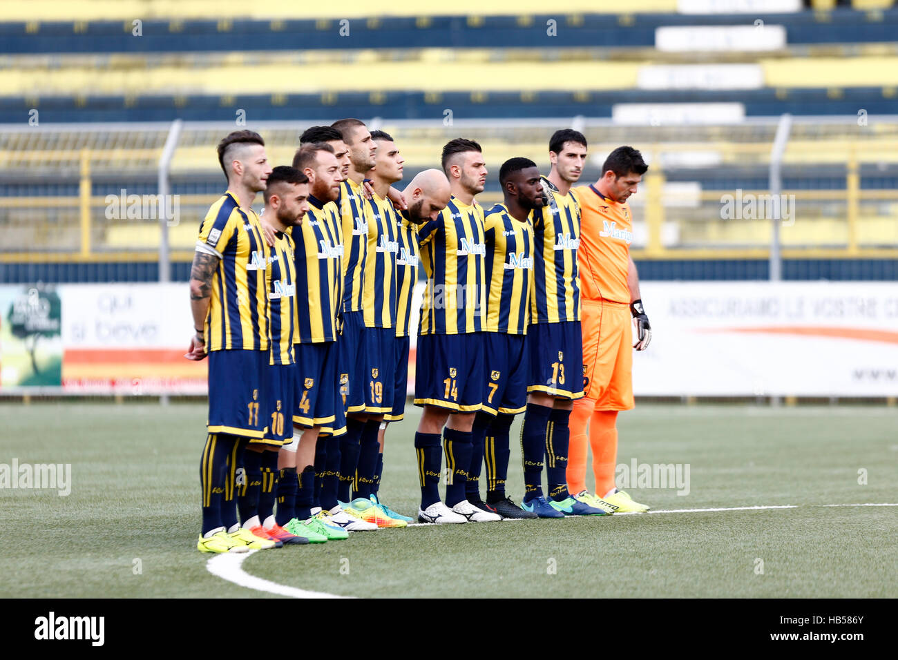 JUVE STABIA during the Lega Pro round C between JUVE STABIA and VIRTUS FRANCAVILLA at Romeo Menti Stadium in Castellammare di Stabia (Italy). (Photo by Emanuele Sessa / Pacific Press) Stock Photo
