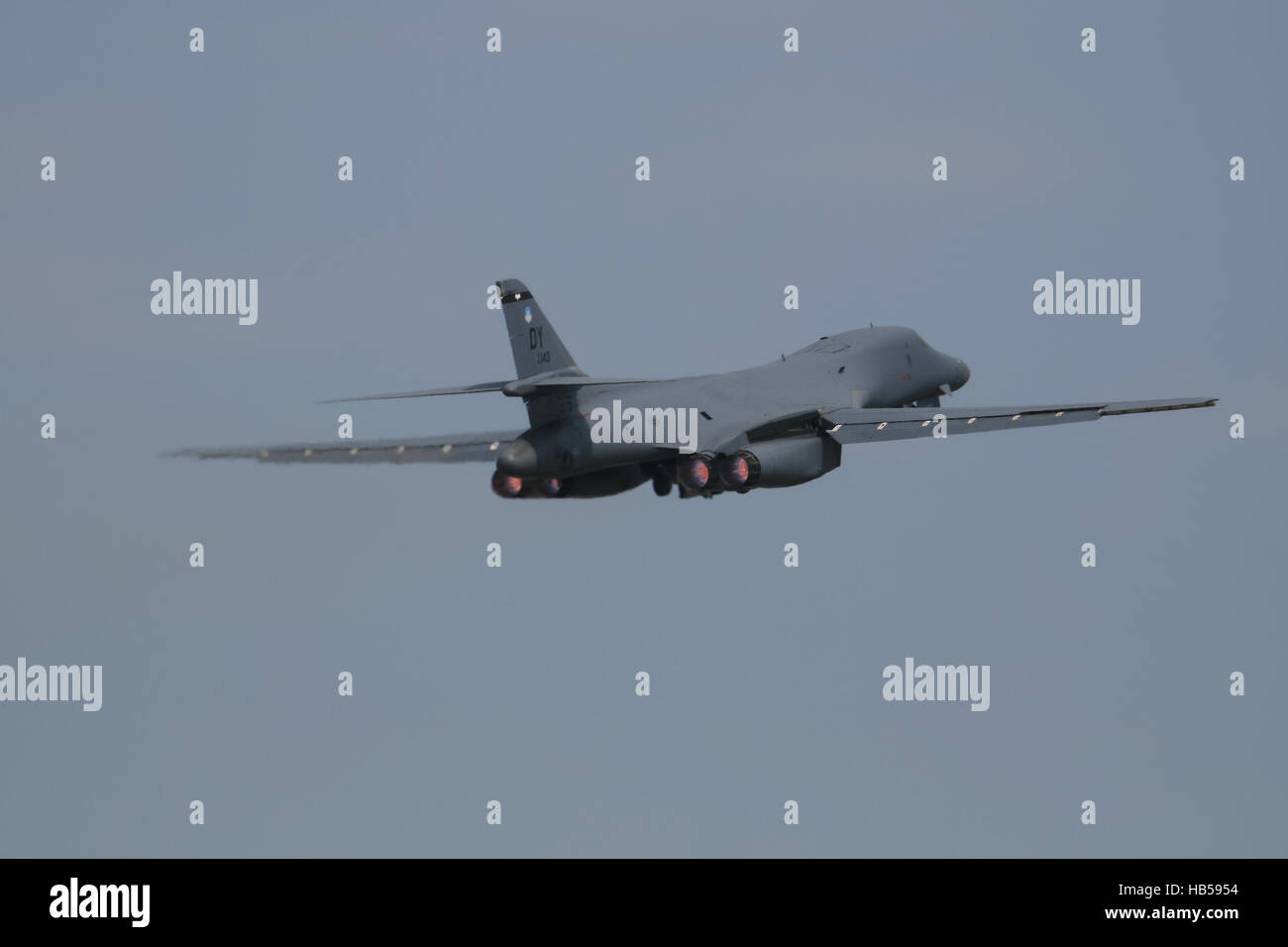 BERLIN, GERMANY - July 22, 2008: Boeing B1 from USAF at the International Aerospace Exhibition ILA. Stock Photo