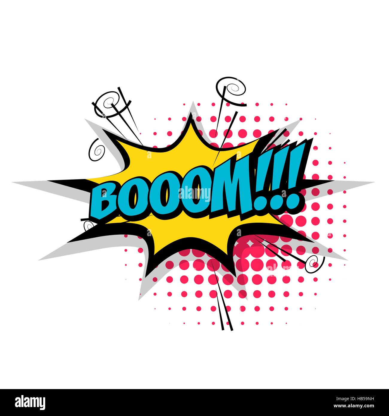 Lettering boom. Comic text sound effects pop art style vector. Sound bubble speech phrase comic text cartoon expression sounds illustration. Comic Stock Vector