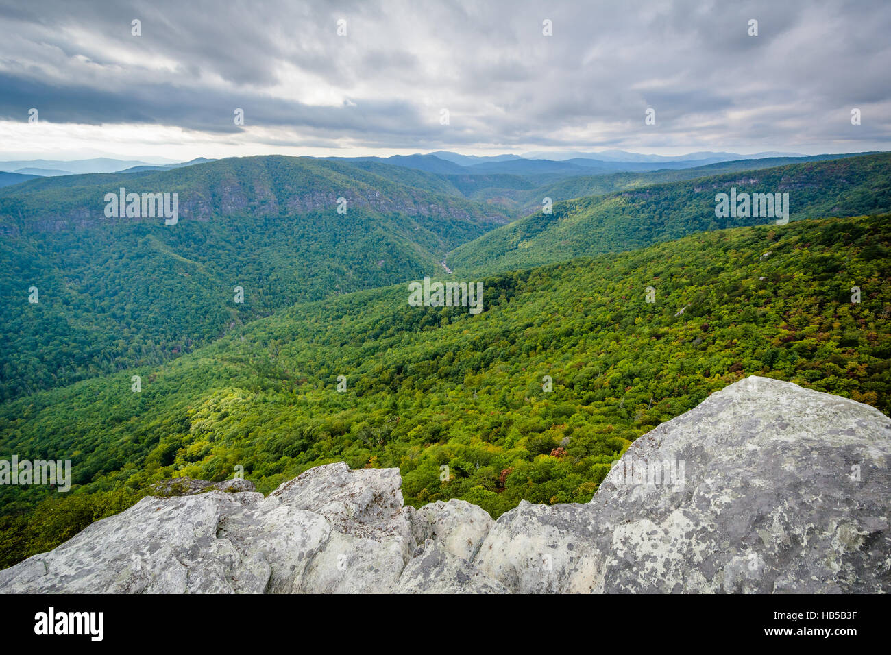 View of the Linville from Hawksbill Mountain, in Pisgah National