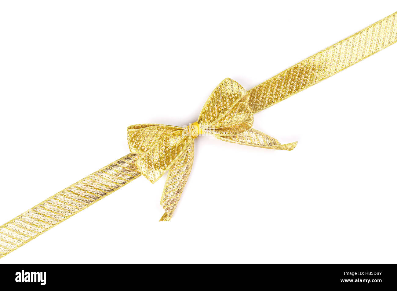 golden ribbon isolated on white Stock Photo - Alamy