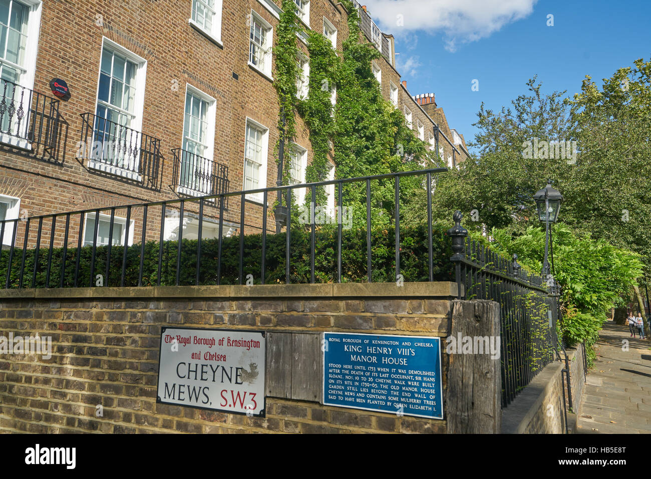 Cheyne walk, Chelsea embankment Stock Photo