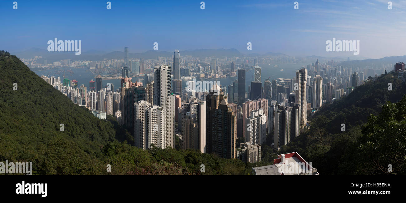 View from Honkong Peak, Hongkong, China Stock Photo
