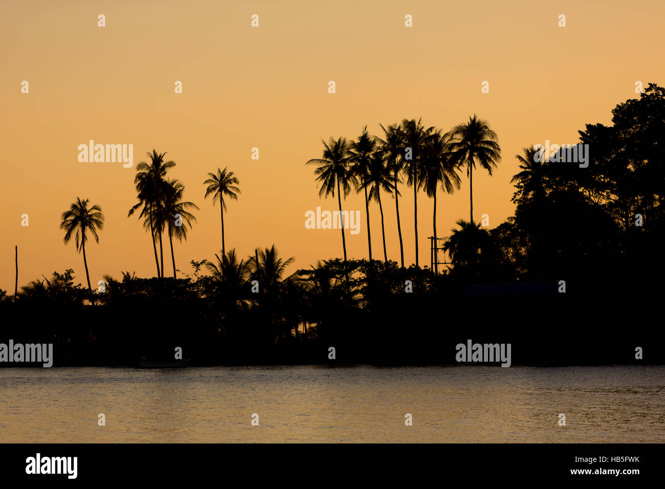 Sunset on the shore of tropical Koh Chang Island. Thailand Stock Photo ...