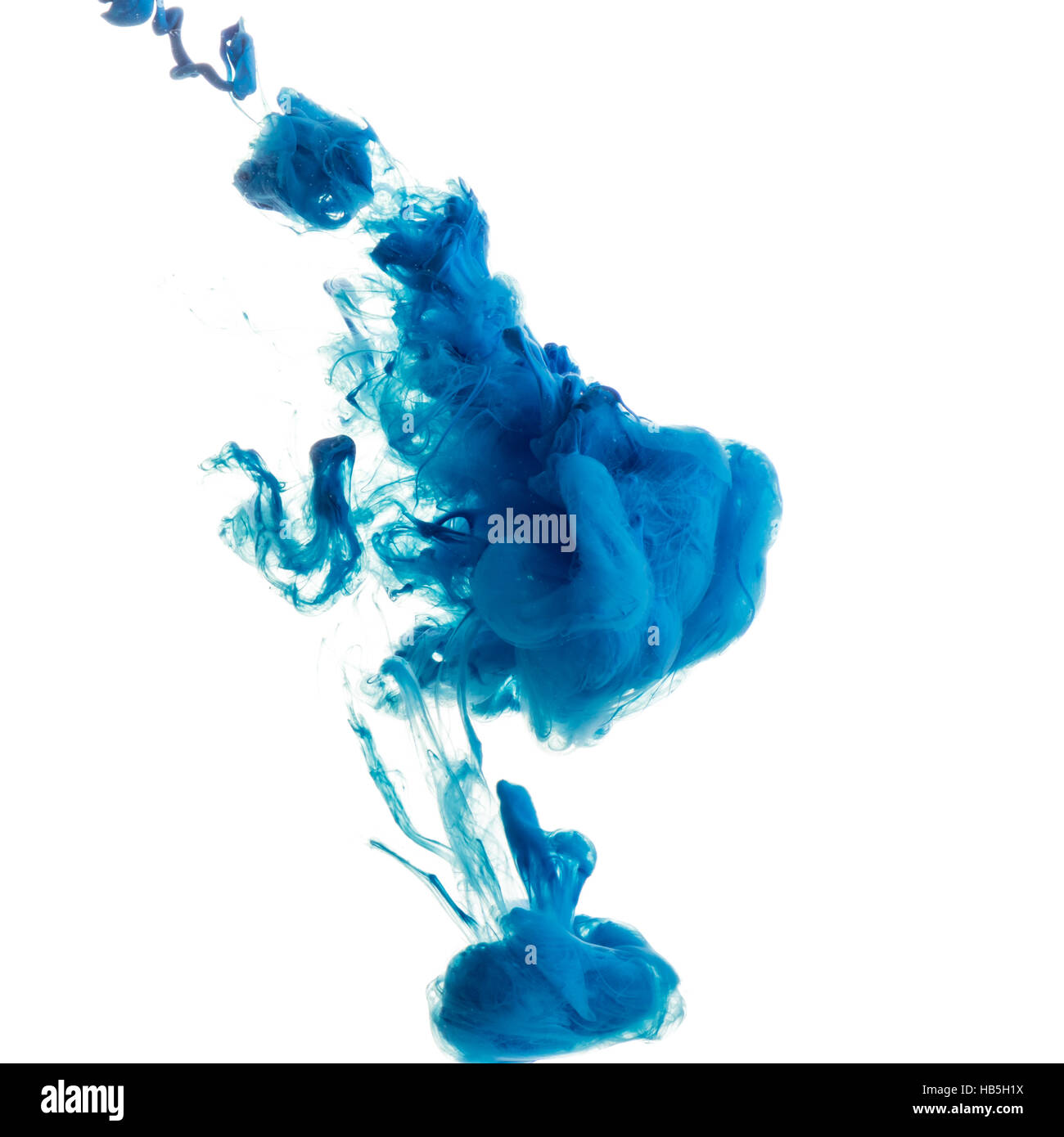 Abstract blue paint in water Stock Photo - Alamy