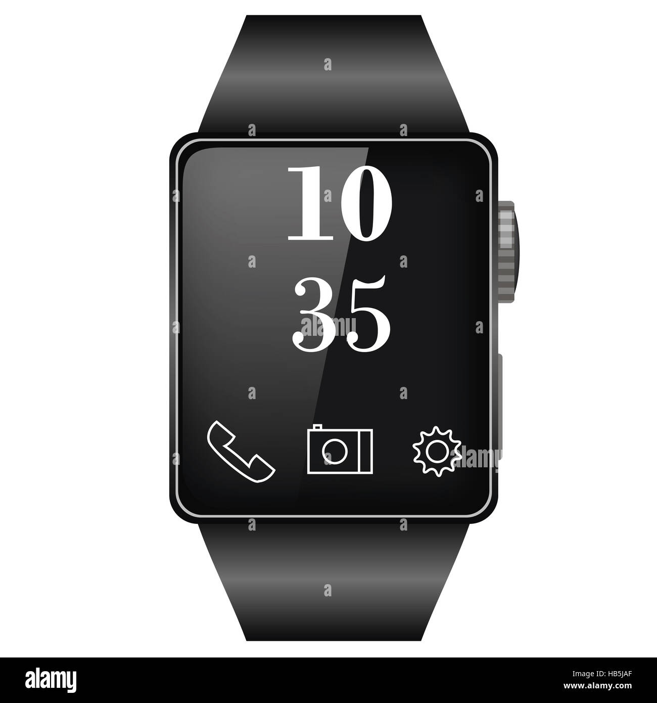 Black Smart Watch Stock Photo